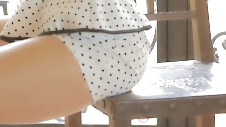 Sensual blonde girl, Jana Cova is rubbing her wet pussy