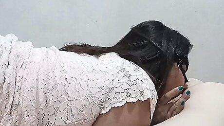 Chubby Filipina lick and fingering her husband ass