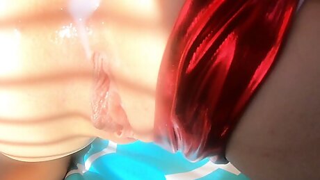 CUMSHOT! Slut in Sexy Underwear Covered in CUM!