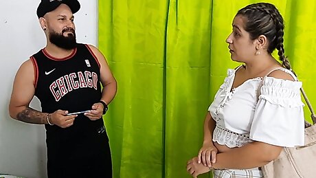 My stepmother's whore hires a woman to fix our house and I end up fucking her