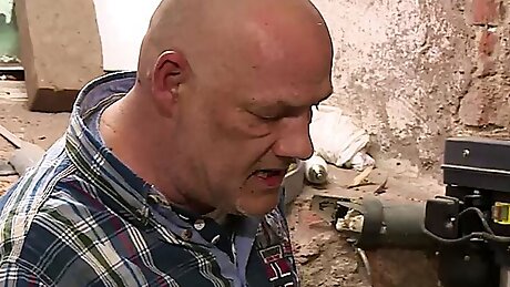 Blonde slut rides the cock