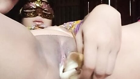 Fruit sex video. Horny girl is sexing with banana. Gorgeous women is liking pussy with fruit. sexy girl is masturbating