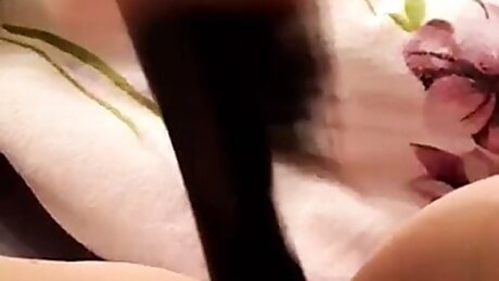 Teen girl fucks hairbrush