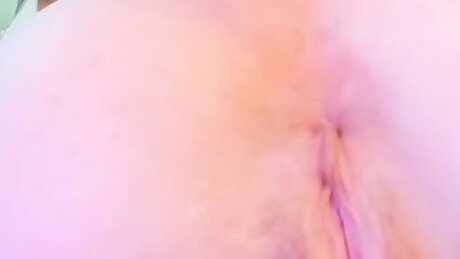 hairy pussy teen dildo in ass close up