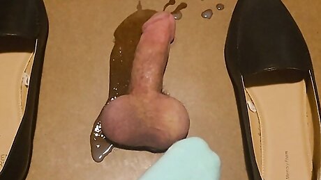 With The Worm: made him cum under my teal sweaty socks