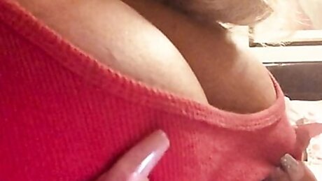 Pumping my swollen nipples