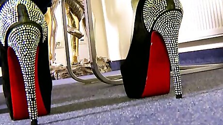 Ebony beauty takes the white cock