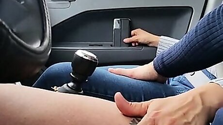 Hichhiker handjob part 2