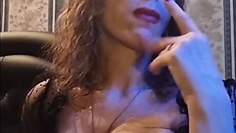 HOT Food Fetish Banana in Mouth Mistress Domina Eva Leather Goddess Femdom BDSM Dominatrix Milf