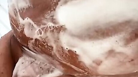 Soapy Pussy in Outdoor Shower