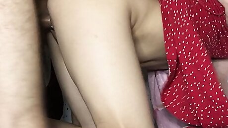 Teen got up doggystyle and was happy with a fat cock in her sweet pussy