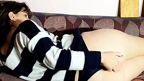 This young lady is very naughty. It's very hot