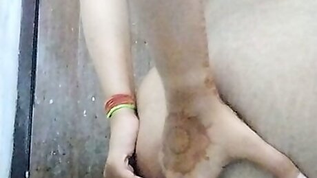 Indian Desi girl take shower after college