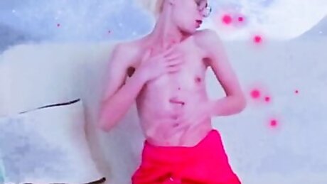 Erotic dance of a sexy skinny polka