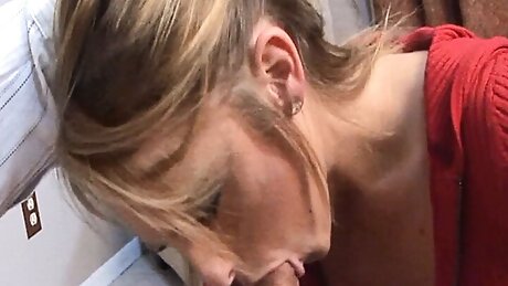 A special blonde and a big dick to please her muff