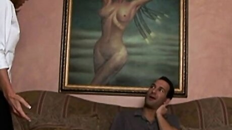 STRAIGHT PORN blonde cougar fucked bareback by big cock and cum in the mouth 11