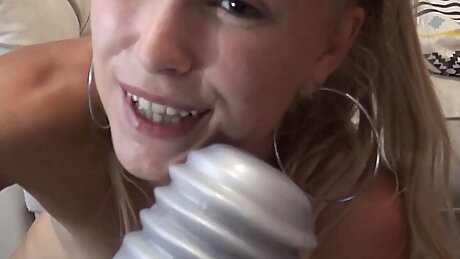 Screwing my own Ass with this Huge Butt Plug the Bolt Plug