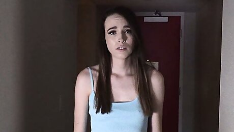 Brooke wants her stepdad home so shows him how happy he can be fucking her