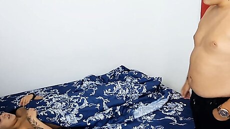 He took away my stepsister's discomfort by fucking her