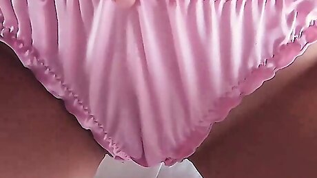 I cum in my wet pink panties after long day - female pov fingering
