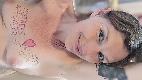 Sexy soapy shower fun with Mistress Wriggler