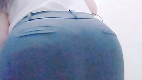 sexy milf mexican latina  hot secretary does a stripteace show from the bathroom of her office and shows her whole ass