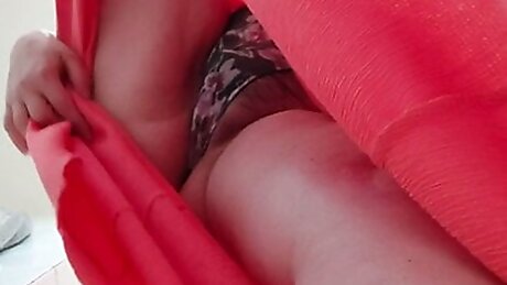 Mommy pov below sexy underwear in sexy dress