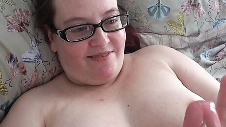 Wife in Holdup Stockings Fucking Big Dildo