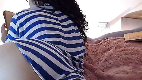 He follows me with a 20cm dildo while I read my favorite book