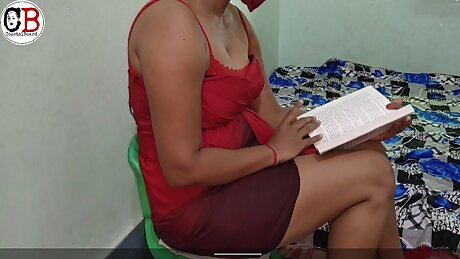 Student fucked by her Tutor while she is studying