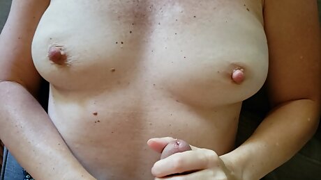 Anita Coxhard has her tits covered in cum by her husband Mike Coxhard