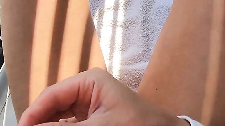 SOLO POV ON A BALCONY - FINGERING MY PUSSY TIL ORGASM - ASMR MOANING