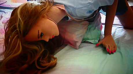 Futanari sexdoll housewife gets fucked in her swollen anal prolapse and filled with cum