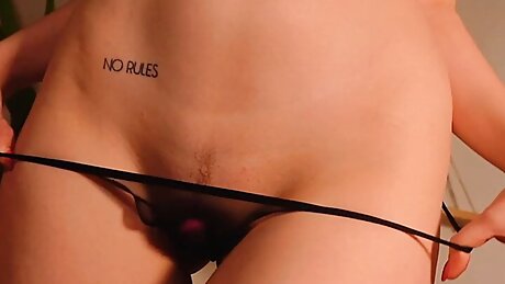 hot pantyhose panties fetish with vibrator egg in pussy