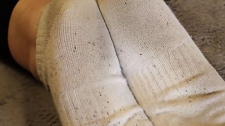 Wife shows socks and shoes