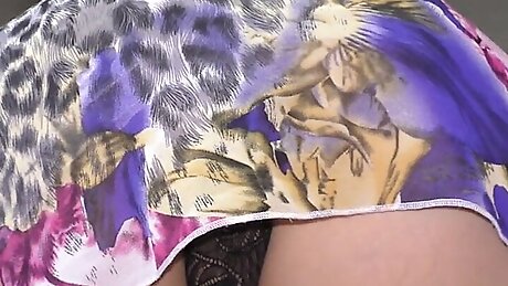 Mature lady needs to take off her thong from her big ass to insert a dick into anal