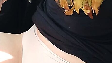 Busty MILF masturbates and cums