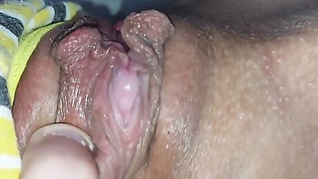 POV evening masturbation of wet dripping pussy