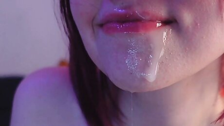 curvy babe dancing in oil and cum