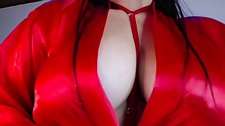 Today I will be your slave how about you touch my boobs and put my nipples hard with my satin suit
