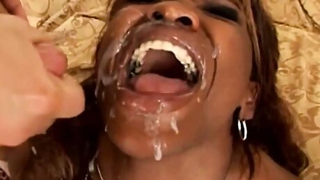 Double Orgasms for Black Busty Nympho