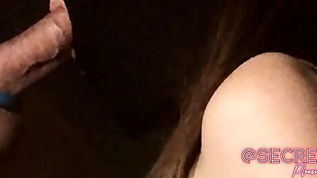 Wife Blindfolded blowjob, imagining other man.