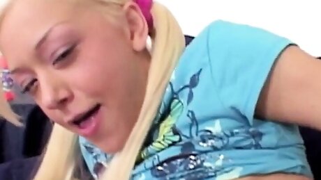 Sweet Lil Lexy fingering her pussy in solo