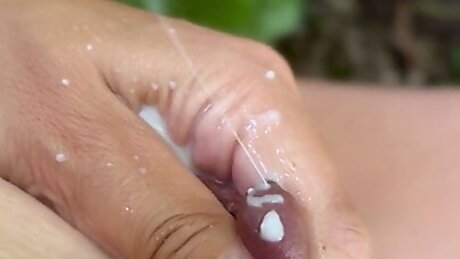 Up close BREASTMILK release in public. Engorged mom desperate to show you.