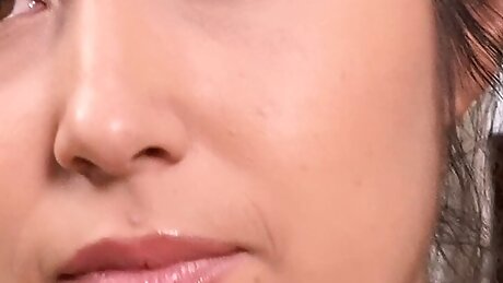 Horny brunette model Kealoha shows you every angle of her pussy while she covers herself in lotion