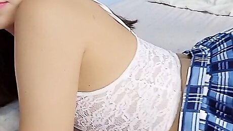 I Help My Schoolgirl Stepsister With Her Homework And She Thanks Me By Giving Me Her Beautiful Schoolgirl Butt