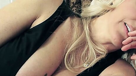 Horny Milf Julia Ann Blowing Her Boy Toy's Throbbing Dick!