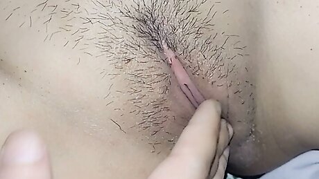 Close-up of my best friend's pussy.