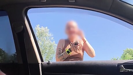 public dick flashing in car