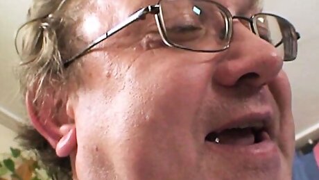 Old pig fucks young bitch!